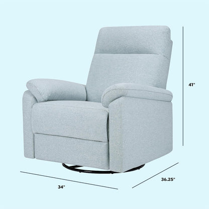 Davinci Suzy Glider Recliner Nursery Chair - Glider Rocking Chair for Nursery and Living Room - GREENGUARD Gold, FSC & Certi-PUR US Certified - 360° Swivel Rocker Recliner Chair (Cozy Cream Boucle)