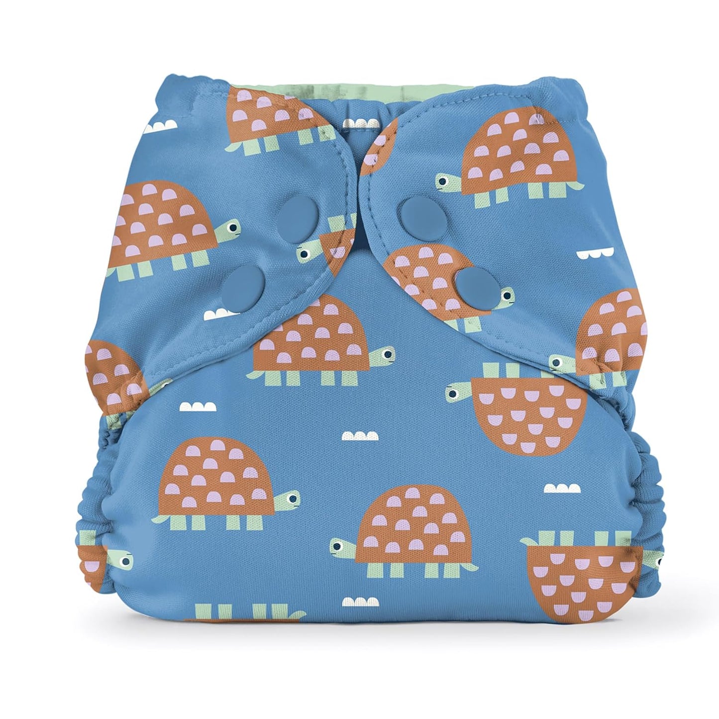 Esembly Cloth Diaper Cover - Reusable Swim Diaper, Waterproof, Breathable - Adjustable Outer Layer Over Absorbent Inner for Blowout Protection - Sea Glass, Size 2 (18-35lbs)