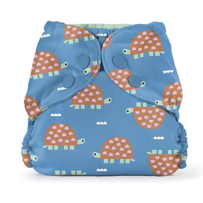 Esembly Cloth Diaper Cover - Reusable Swim Diaper, Waterproof, Breathable - Adjustable Outer Layer Over Absorbent Inner for Blowout Protection - Sea Glass, Size 2 (18-35lbs)