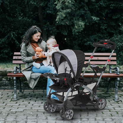Baby Trend Sit N' Stand® Double 2.0 Stroller, Dash Black