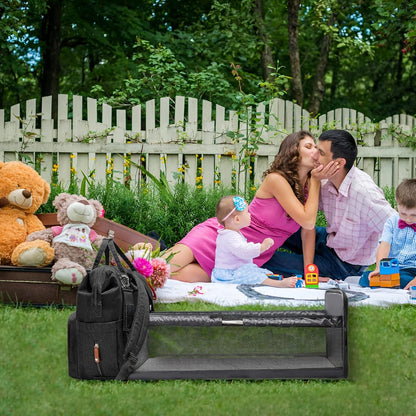 GurZinn Diaper Bag Backpack with Changing Station, Foldable for Bady Toddler, 3 in 1 Large Capacity Newborn Essentials Organizer with Stroller Hook for Girls and Boys（Pink）