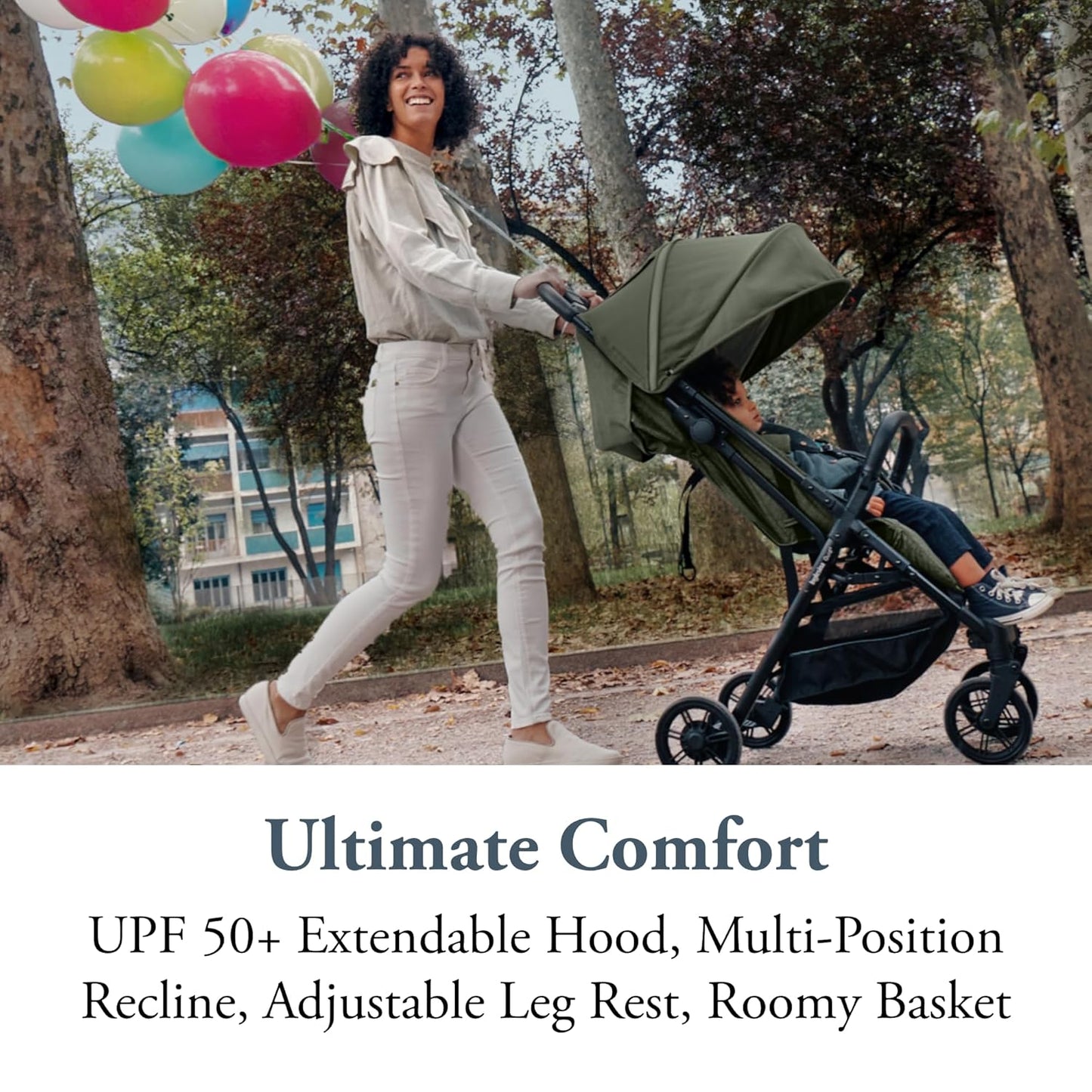 Inglesina Quid 2 Stroller - Midnight Blue - Ultra Compact Lightweight Travel Stroller, Babies and Toddlers, Airplane Overhead, Foldable, Reclining Seat, Collapsible Canopy, 3 Months - 50 lbs, BPA Free