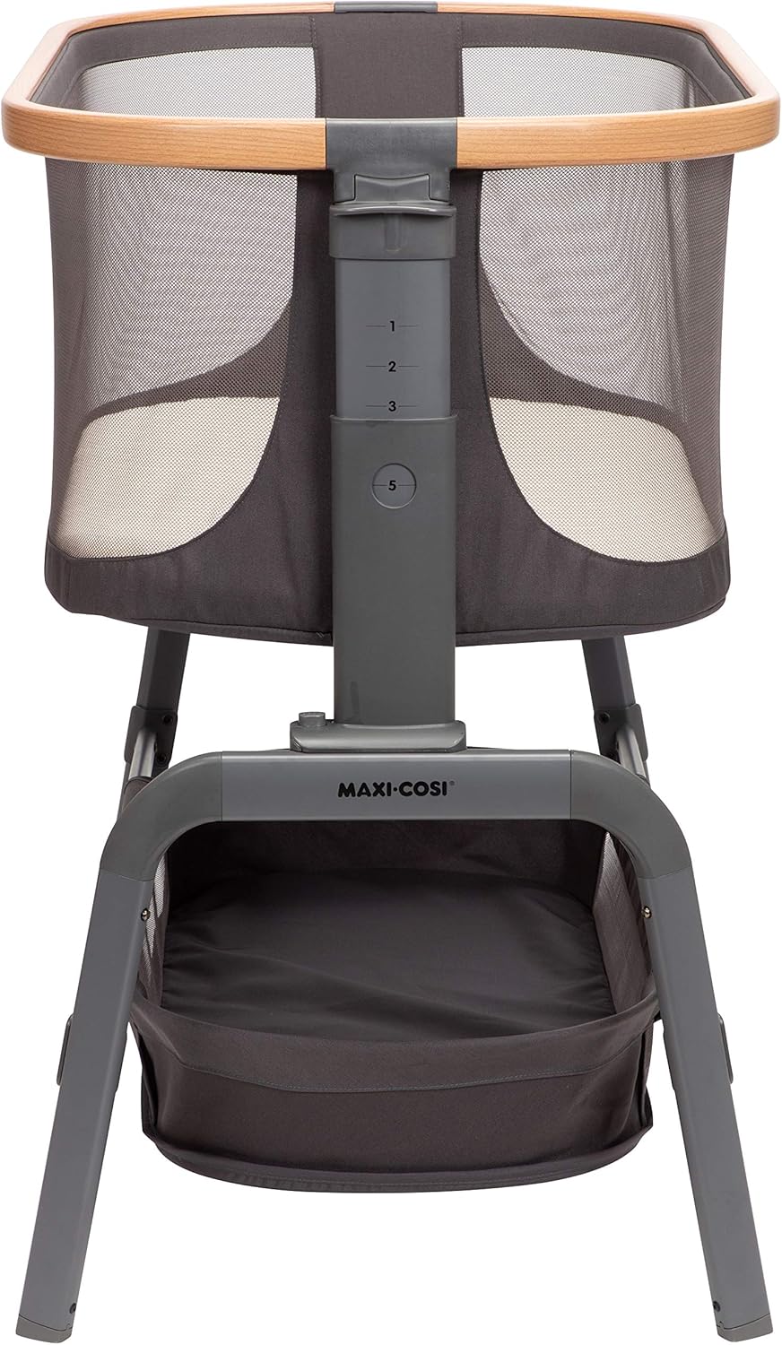 Maxi-Cosi Iora Baby Bassinets Bedside Sleeper, Portable Bassinet, Infant Bedside Sleeper Crib, Height Adjustable, Breathable Mesh, Large Storage Basket, Truffle