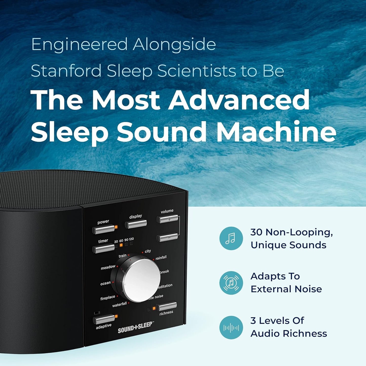Adaptive Sound Technologies Sound + Sleep SE - White Noise Machine for Focus Support - Convenient Sleep Timer - Built-in Headphone Jack - Precision Volume Settings - Speech Privacy - White