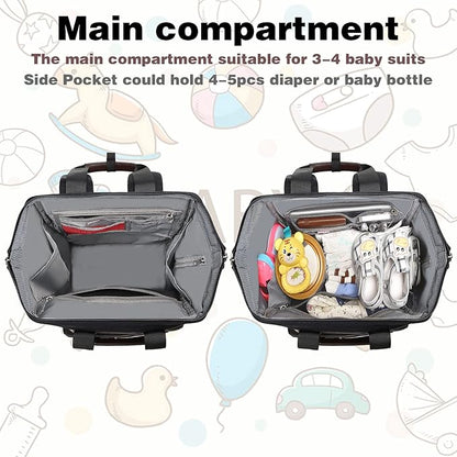 Jiefeike Diaper Bag Backpack, Baby Boys Girls Portable Baby Nappy Bags, Dad Mom Backpack Diaper Bag with Insulated Pockets RFID Anti-Theft Water-Resistant Pocket Stroller Straps