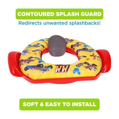 Disney Mickey Mouse "Track Adventures" Soft Potty Seat and Potty Training Seat - Soft Cushion, Baby Potty Training, Safe, Easy to Clean