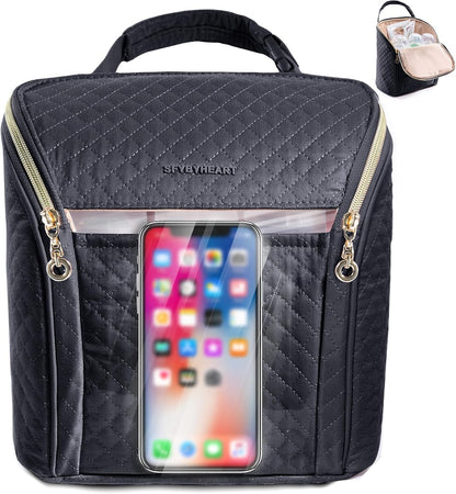 SFYBYHEART Breastmilk Cooler Travel Bag with Ice Pack for 6 Baby Bottles Up to 9 Ounce - Insulated Bottle bag for Daycare - Breastmilk Storage Bag - Baby Bottle Cooler Bag - Bottle Holder