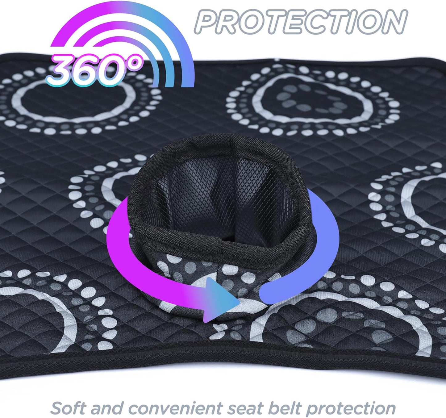 Potty Training Car Seat Protector, Waterproof Car Seat Cover for Toddlers, Piddle Pads for Baby Carseat, Stroller, Non-Slip & Machine Washable (Black, 2PC)