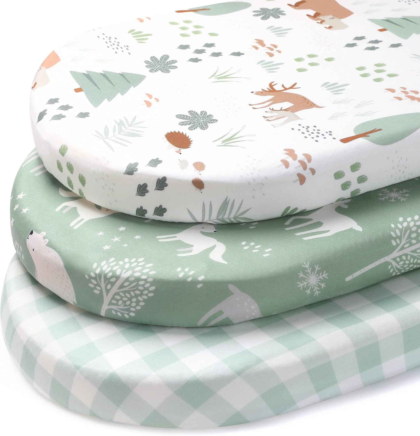 Baby Bedside Bassinet Sheets Girl, 33”x20” Compatible with Baby Delight Dream On Me & Most Rectangle Bedside Sleeper Bassinet Mattress, Super Soft Microfiber Pink Butterfly Flower