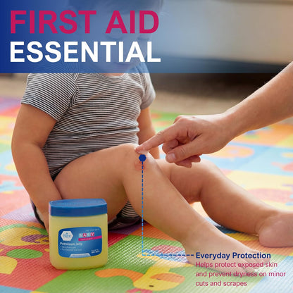 MED PRIDE Petroleum Jelly with Fresh Baby Scent, Pink, 8 oz – Skin Protectant & Moisturizing Ointment for Dry Skin, Rashes, Minor Burns, Chapped Lips & Diaper Rash