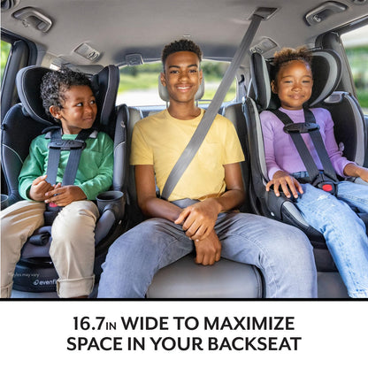 Evenflo Revolve360 Slim 2-in-1 Rotating Car Seat with Green & Gentle Fabric (Travertine)