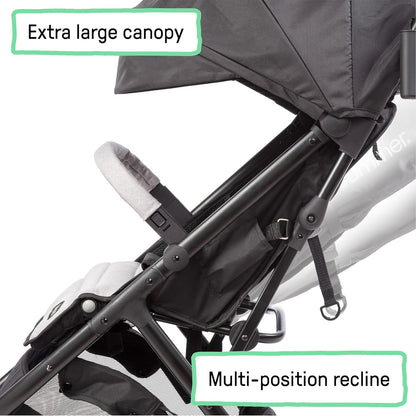 Ingenuity Ingenuity 3Dquickclose CS+ Compact Fold Stroller – Lightweight Stroller with Oversized Canopy, Extra-Large Storage and Compact Fold, Forest