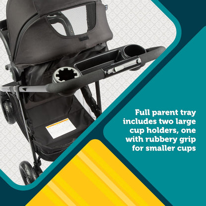 Safety 1st Grow and Go Flex 8-in-1 Car Seat Stroller Combo, Baby Stroller Travel Systems for Infants 4-30 lbs, Stroller and Carseat Combo Set, Night Rider