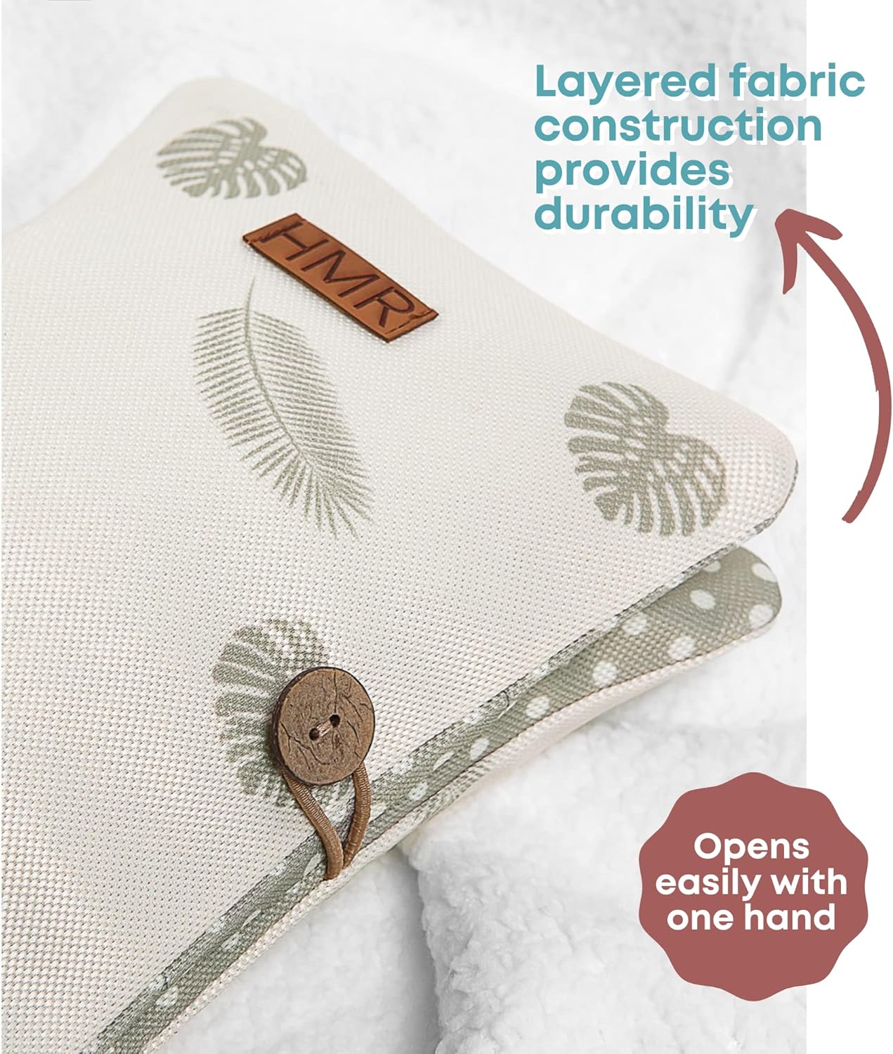 HAMUR Baby Diaper Bag Organizer – Travel-Friendly, Compact & Foldable | Stroller Pouch for Newborn Essentials – Must-Have for Boys & Girls (Leaves)