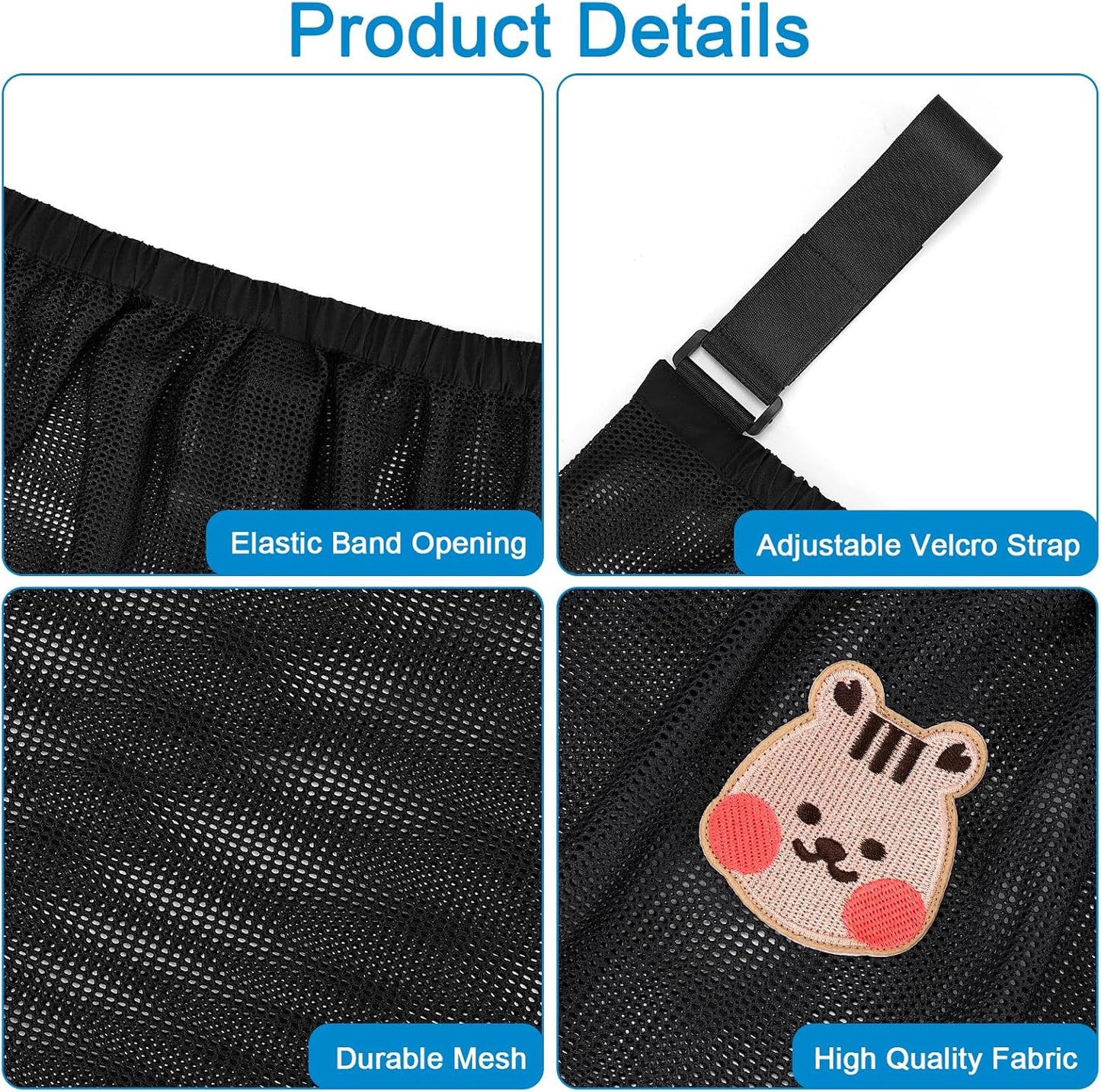 Accmor Universal Stroller Organizer, Large Storage Stroller Bag Fits for Uppababy, Nuna, Britax, Doona Strollers, Non-Slip Adjustable Storage Mesh Caddy Accessories for Stroller Crib
