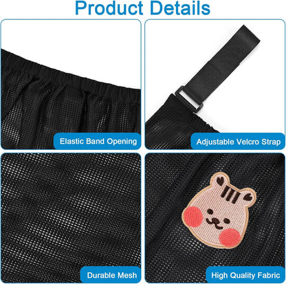 Accmor Universal Stroller Organizer, Large Storage Stroller Bag Fits for Uppababy, Nuna, Britax, Doona Strollers, Non-Slip Adjustable Storage Mesh Caddy Accessories for Stroller Crib