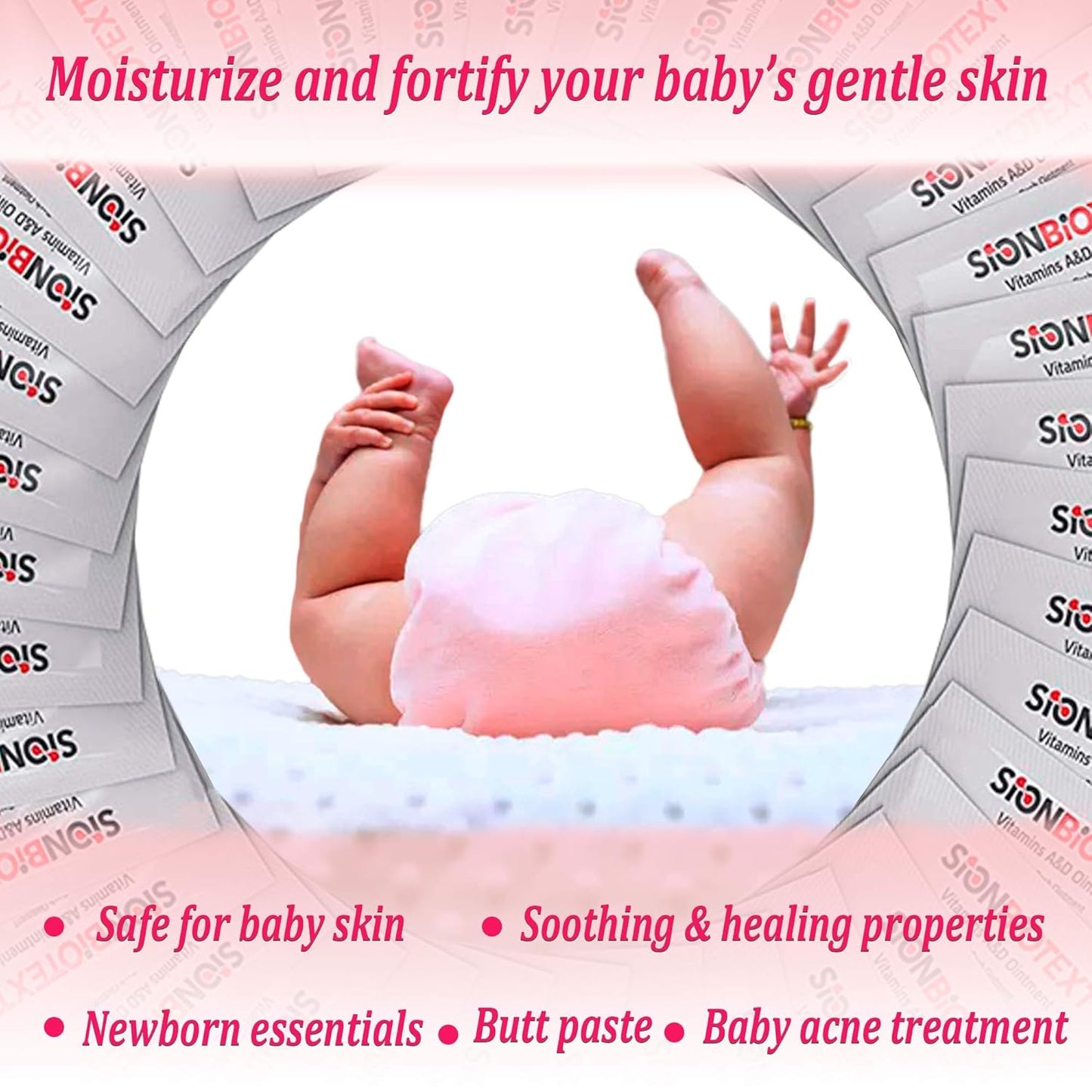 A and D Ointment by Sion Biotext Baby Diaper Rash Vitamin A + D Cream for Dry Skin, Cuts, Burns Soothing Baby Care Medical Moisturizer + First Aid. (1 Tube 4oz)