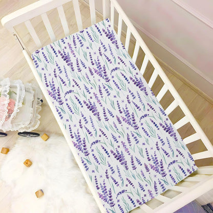 Fitted Crib Sheets White Bears with Clouds Stretchy Portable Playard Sheets for Baby Toddler, Breathable Soft Mini Crib Mattress 39 x 27 in for Boys and Girls