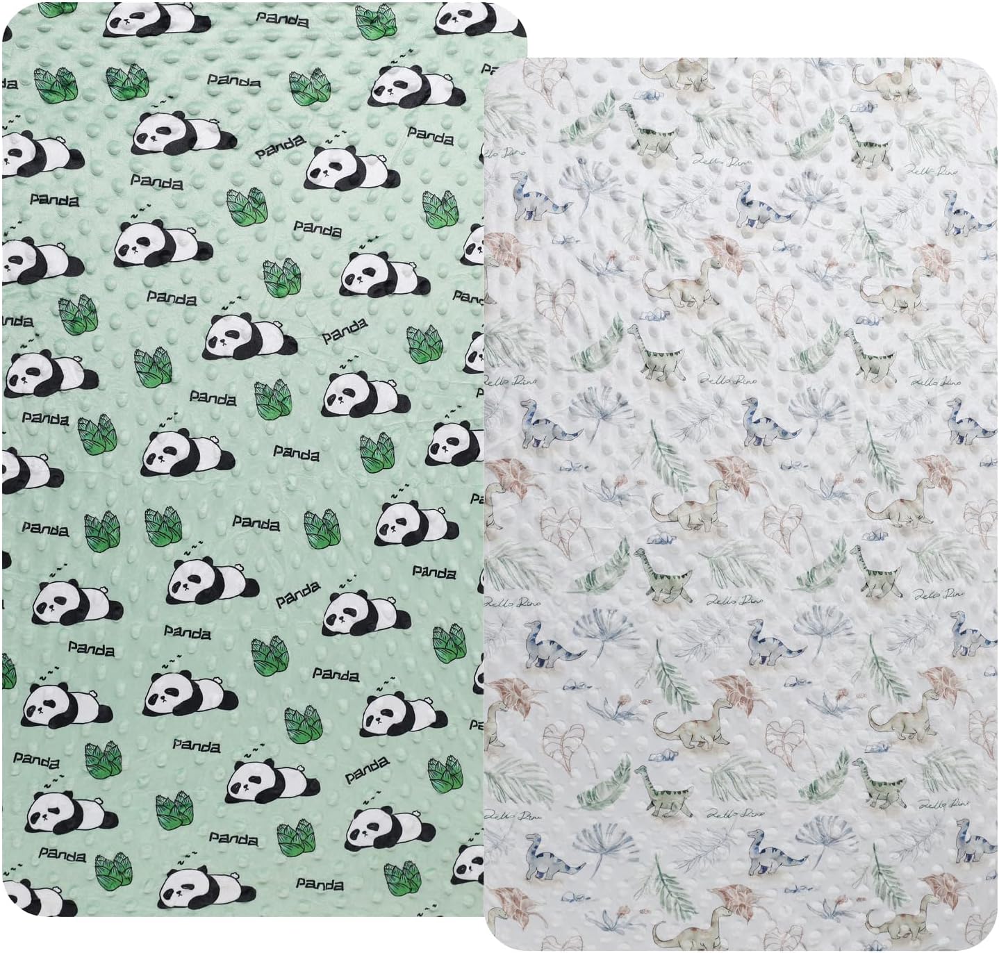 Dot Bassinet Sheet Set 2 Pack Stretch Fitted Bedside Sleeper Bassinet Sheets Sheets,Ultra Soft, for Baby Girls and Boys Light Green Dinosaur