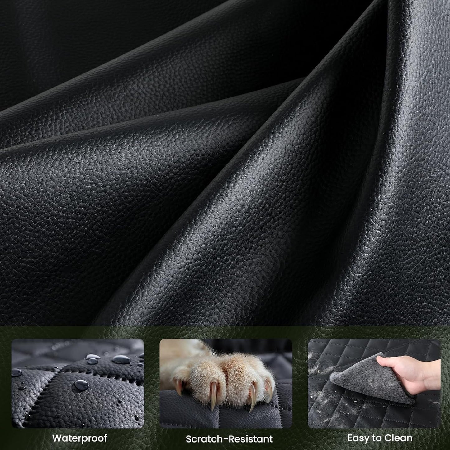 2-in-1 Dog Car Seat Cover for Back Seat, Transform to Passenger Mode - Dog Car Seat, Waterproof, Scratch-resistant, Support to 330lbs, for Outdoor Activities, Travel, to the Vet, for Cars/SUV/Truck