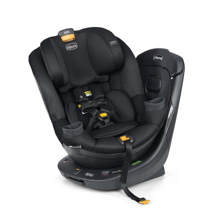 Chicco Fit360 Zip ClearTex Rotating Convertible Car Seat with Fit360 Mirror, 360 Degree Rotation for Rear-Facing and Forward-Facing Usage, Jet/Black