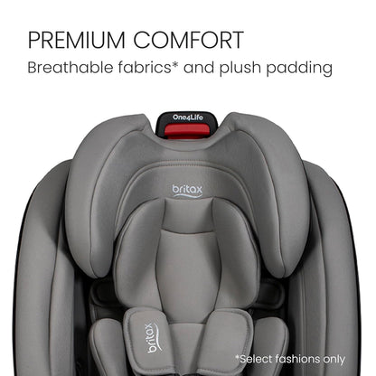 Britax One4Life All-in-One Car Seat, Up to 10 Years of Use, Rear Facing, Forward Facing, & Booster Modes, Extended Rear-Facing, ClickTight Installation & Breathable SafeWash Fabrics — Teak