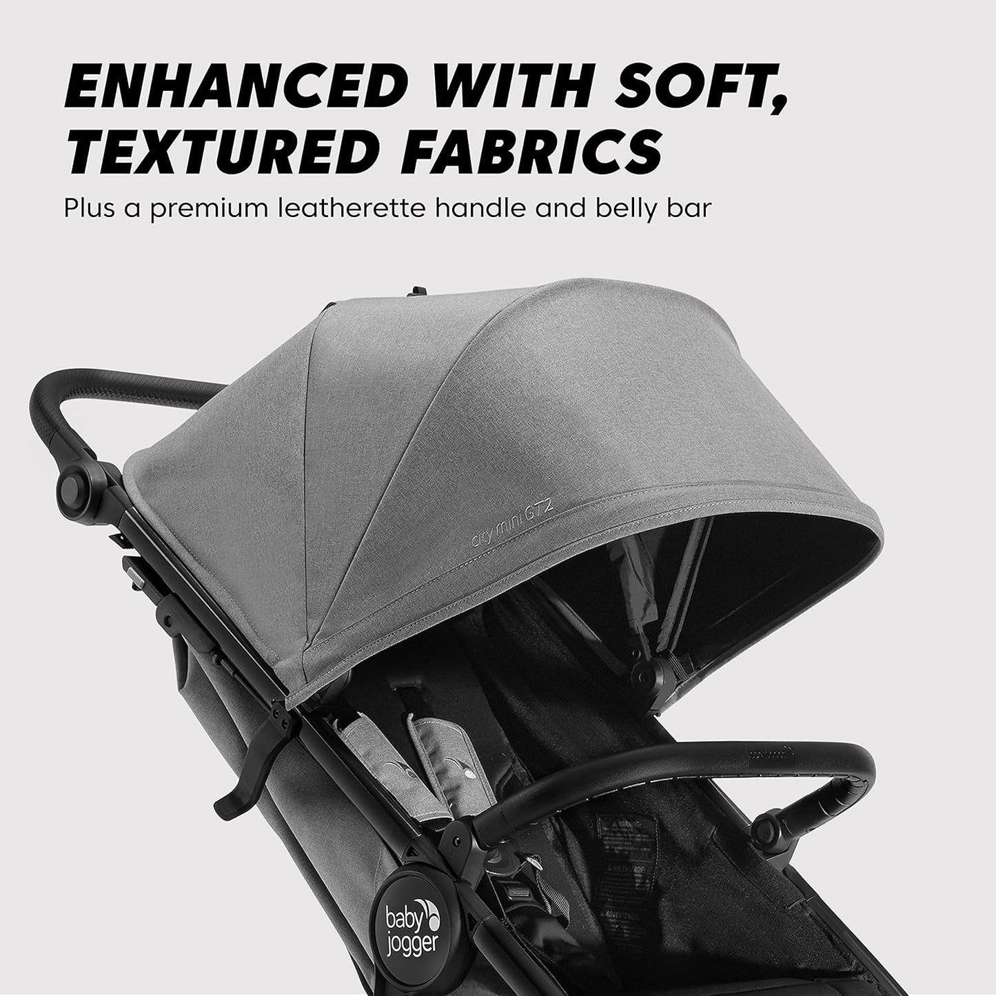 Baby Jogger City Mini GT3 All Terrain Baby Stroller with Forever Air Rubber Tires, All Wheel Suspension, Lightweight Stroller with Magnetic Buckle, No-Rethread Harness, and Foot Brake, Frosted Ivory