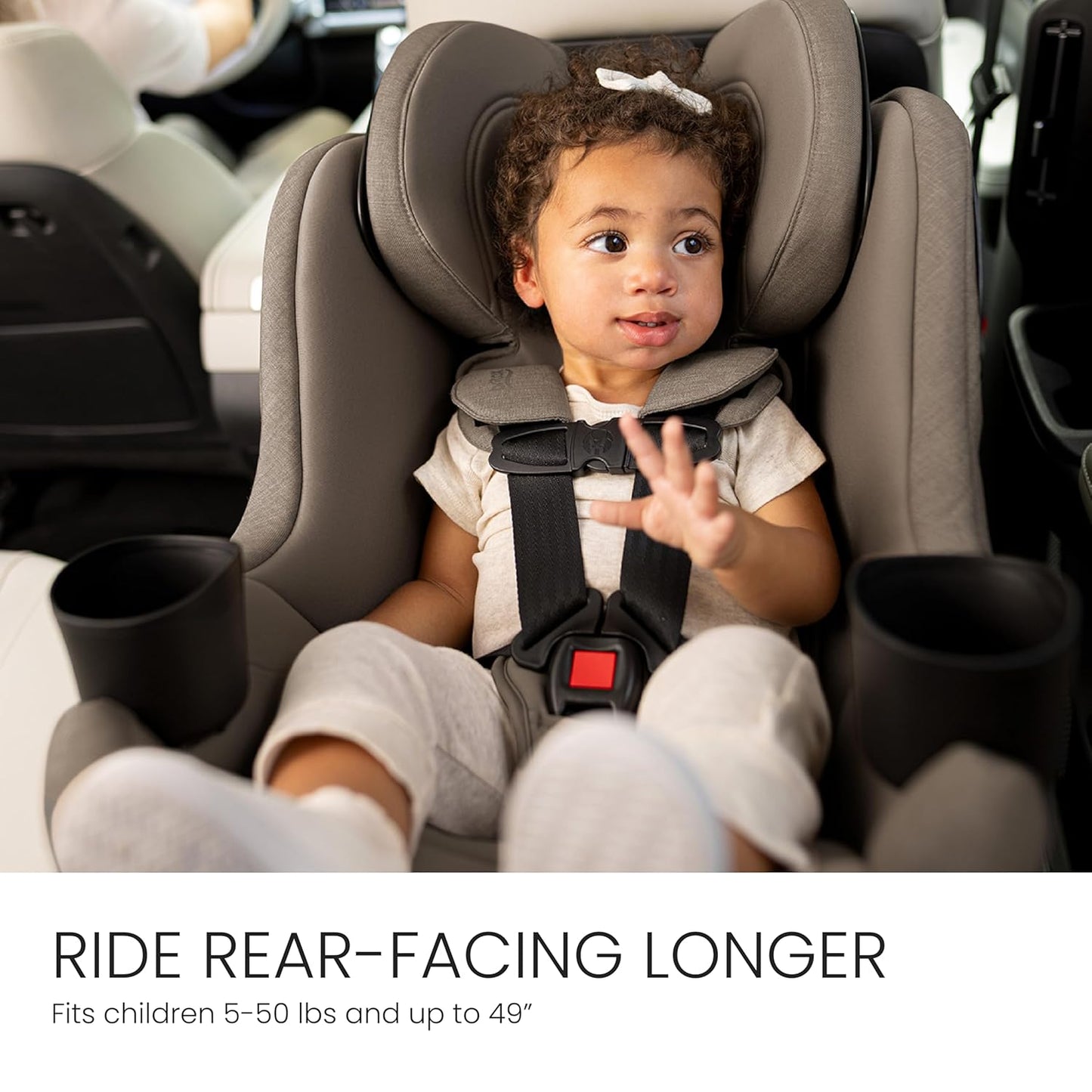 Britax Galaxy360 Slim Rotating Convertible Car Seat with SwivelSmooth Steel Ring – Teak