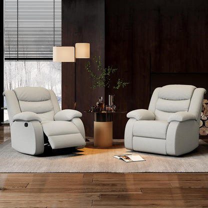 Power Swivel Rocker Recliner,Fabric Glider Recliner Nursery Chair,Small Rocking Chair,Single Reclining Sofa with Lumbar Support,USB&Type-C Ports,Living Room Home Threater Seat, Flint Grey