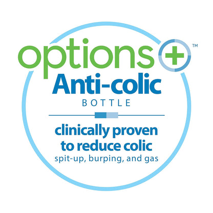 Dr. Brown's Anti-Colic Options+ Wide-Neck Sippy Bottle Starter Kit, 9oz/270mL, with Level 3 Medium-Fast Flow Nipple and Soft 100% Silicone Sippy Spout, Green, BPA-Free, 6m+, 2-Pack