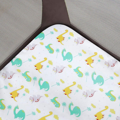 Pack and Play Sheets, 2 Pack Mini Crib Sheets, Stretchy Playard Fitted Sheet, Compatible with Graco Pack n Play, Soft and Breathable Material, Planet & Flower