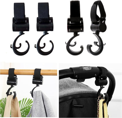 Baby Stroller Organizer,Black,Umbrella stroller organizer,Extra pockets to store snacks/wipes items,Holds water bottles, toddler sweat shirt etc (Black)