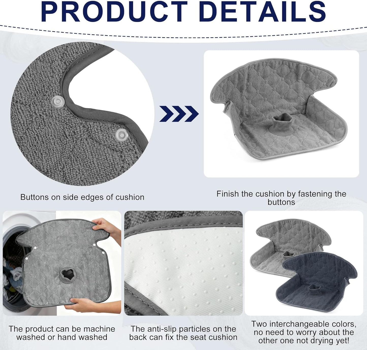 Piddle Pads Carseat, 2 Pieces Car Seat Potty Training Pad, Waterproof and Anti-Slip, Breathable and Comfortable, Machine Washable, Car Seat Piddle Pads for Stroller, Dining Chair (Khaki and Gray)
