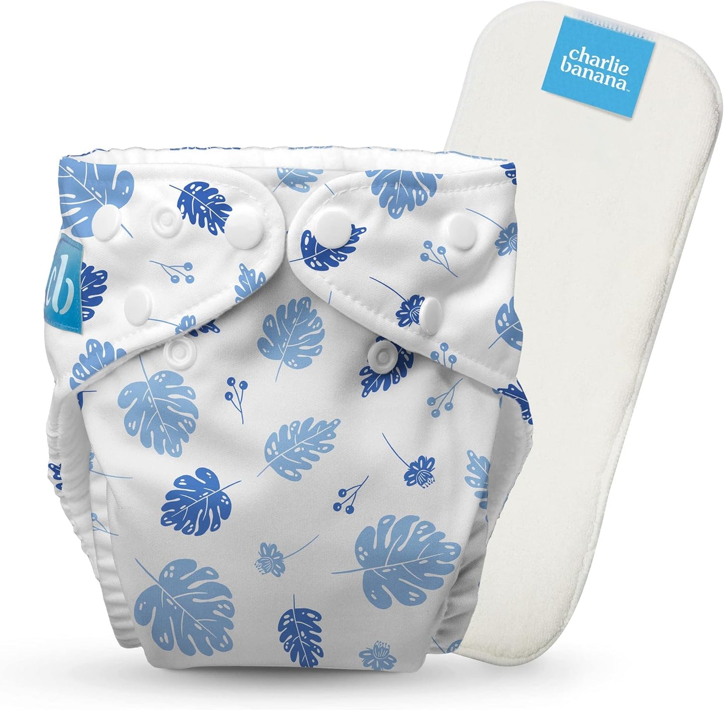 Charlie Banana Cloth Diapers, Reusable, Washable, Adjustable One Size Diaper, for Babies and Toddlers, with Absorbent Insert - Sweet Dreams on Grey, 1 Pack