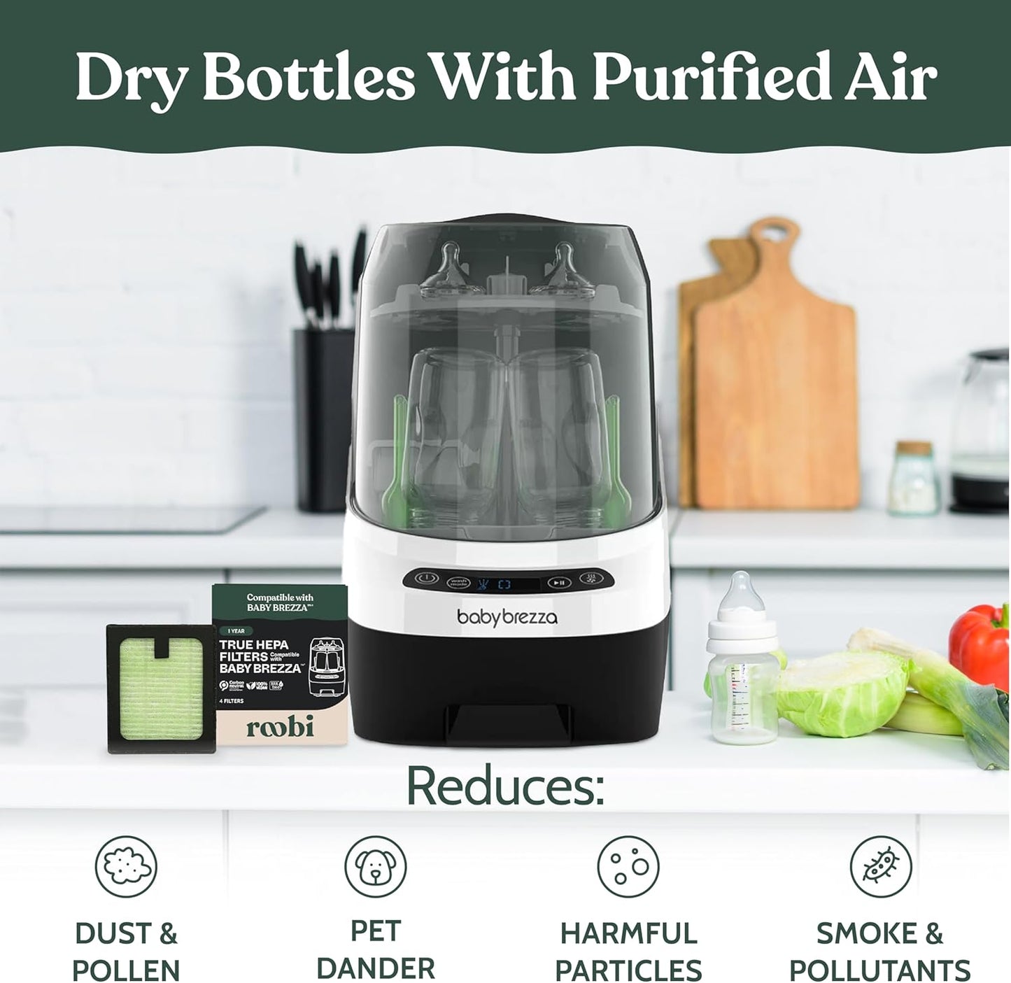 Roobi Descaling Solution Compatible with Baby Brezza. Specially Formulated to Clean & Descale Baby Appliances. Up to 2 Uses per Bottle, 2 Pack. Carbon Neutral.