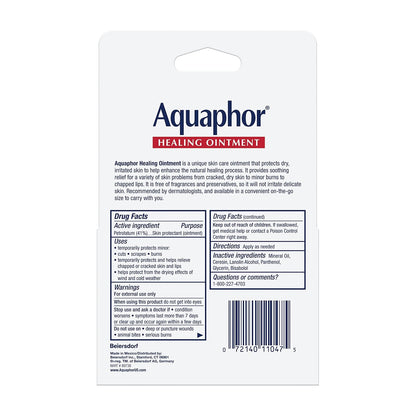 Aquaphor Healing Ointment Advanced Therapy Skin Protectant, Dry Skin Body Moisturizer, 0.35 Oz Tube, Pack of 2