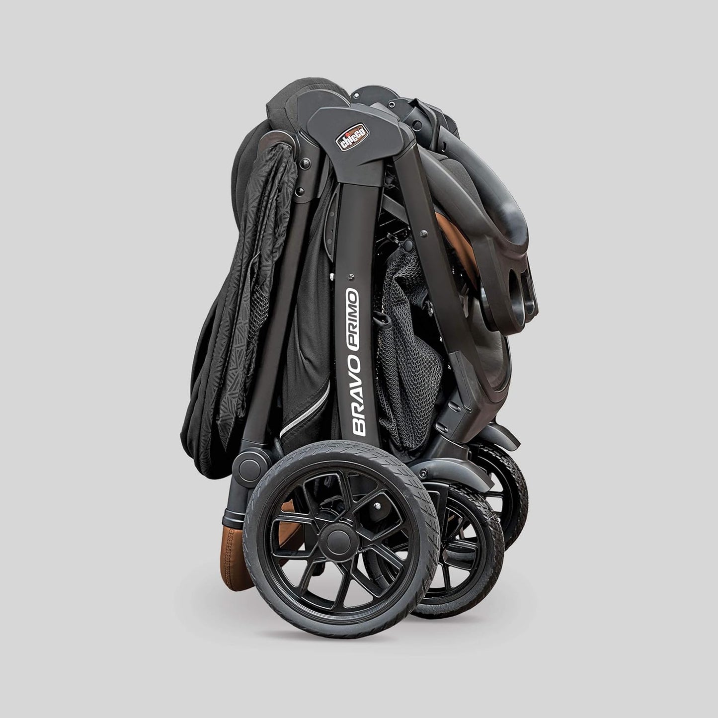 Chicco Bravo LE ClearTex Full-Size Stroller for Babies and Toddlers, UPF-Rated Canopy, GREENGUARD Gold Certified, Lightweight, One-Hand Compact Fold, Pewter/Grey