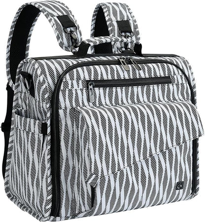 ALLCAMP Diaper Backpack, Waterproof Large Capacity Baby Bag, Multi-Function Nappy Bag with Stroller Hooks, Convertible Tote