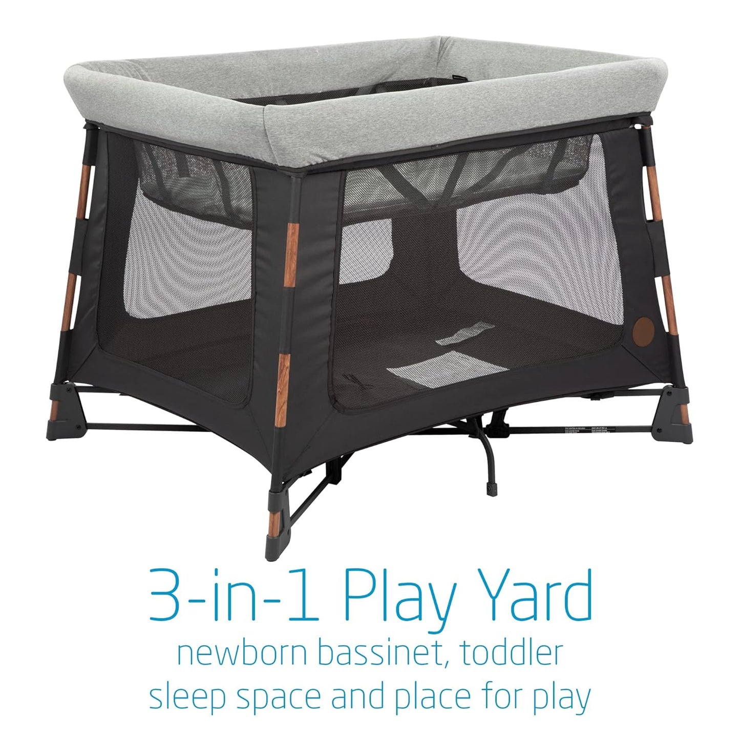 Maxi-Cosi Swift Baby Playard with Mat, Baby Playpen, Play Yard with Bassinet, Portable Playpen for Babies and Toddlers, Classic Oat