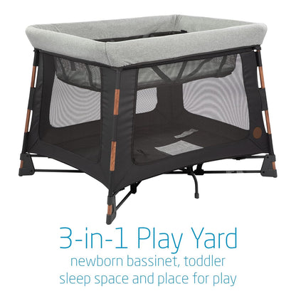 Maxi-Cosi Swift Baby Playard with Mat, Baby Playpen, Play Yard with Bassinet, Portable Playpen for Babies and Toddlers, Classic Oat