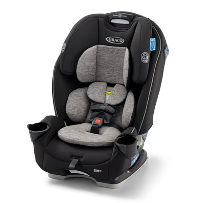 Graco Slimfit 3-in-1 Convertible Car Seat, Slim Car Seat with Space-Saving Design, Highback Booster Seat with 10-Position Headrest, Rear Facing and Forward Facing Carseat, Darcie