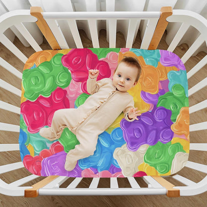 Baby Crib Sheet Cute Goose Flowers Crib Mattress for Boys and Girls Playard Sheet Soft Breathable Fitted Baby Mattress Cover 52x28in