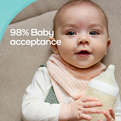 NUK Perfect Match 2-in-1 Natural and Anti-Colic Bottle with Slow Flow, Wide, Adaptable Nipple, 5oz., 2 Pack