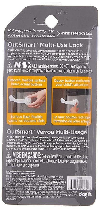 Safety 1st OutSmart Multi Use Lock, White (Pack of 2)