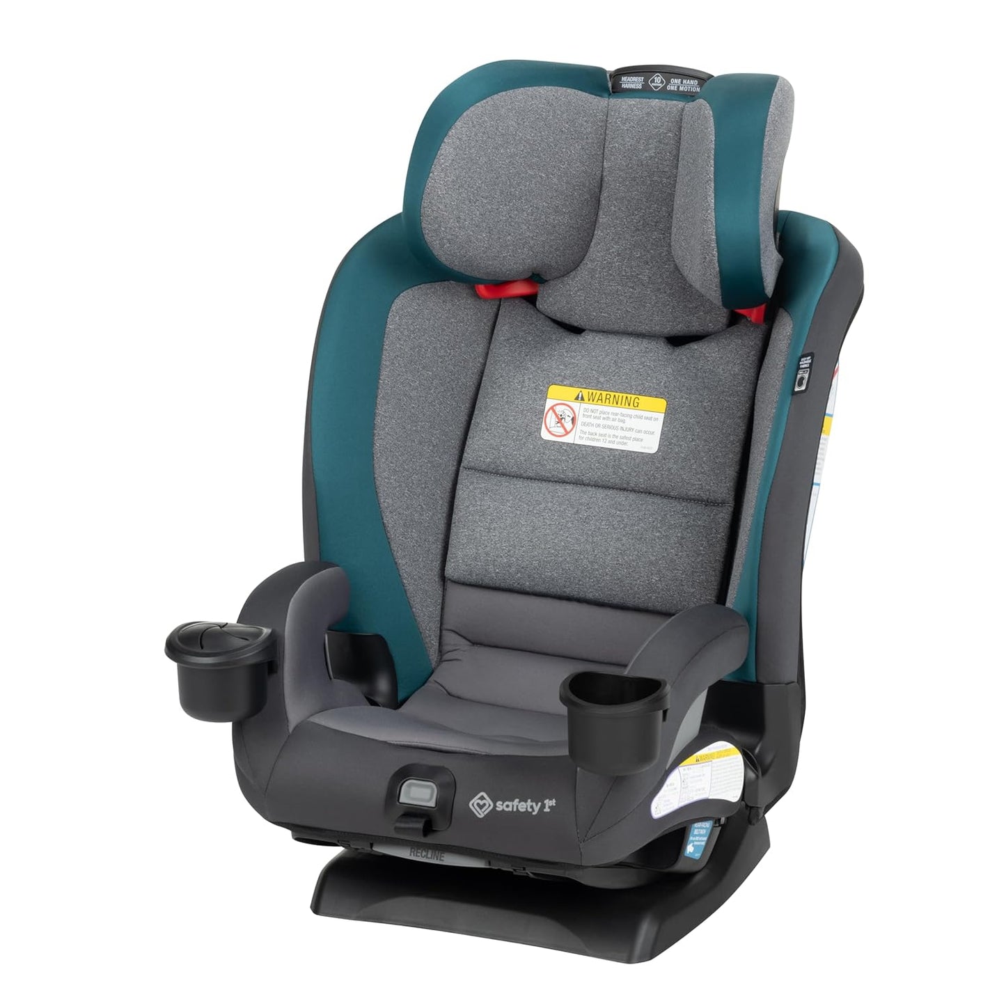 Safety 1st EverSlim 4-in-1 Convertible Car Seat, SecureTech Chest Clip, Ultra-Slim, 4-Mode Infant to Booster, Baby Car Seat, 5-100 lbs, Memory Foam, Office Space