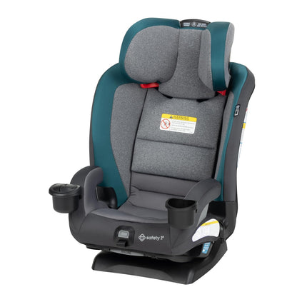Safety 1st EverSlim 4-in-1 Convertible Car Seat, SecureTech Chest Clip, Ultra-Slim, 4-Mode Infant to Booster, Baby Car Seat, 5-100 lbs, Memory Foam, Office Space