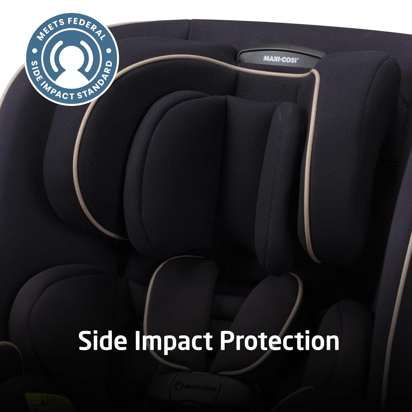 Maxi-Cosi Kani 4-in-1 Infant Kids Convertible Car Seat, Rear-Facing, Forward-Facing, Booster, Slim 3-Across Fit, Magnetic Buckle, 5-Position Recline, Fits 5-100 lbs, 19-57 in, Caspian Caviar
