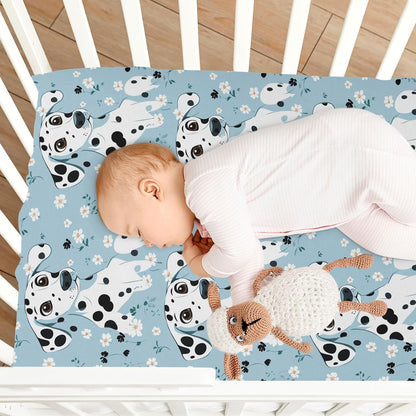 Fitted Crib Sheets Cactus and Floral Stretchy Portable Playard Sheets for Baby Toddler, Breathable Soft Mini Crib Mattress 52 x 28 in for Boys and Girls