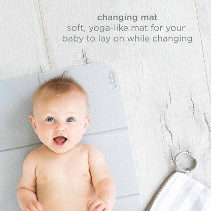 Ubbi Diaper Changing Value Gift Set, Baby Registry Gift, Includes Gray Diaper Pail, Absorbing Gels, Travel Changing Mat & Bag, Diaper Pail Waste Bags and On-the-Go Waste Sacks