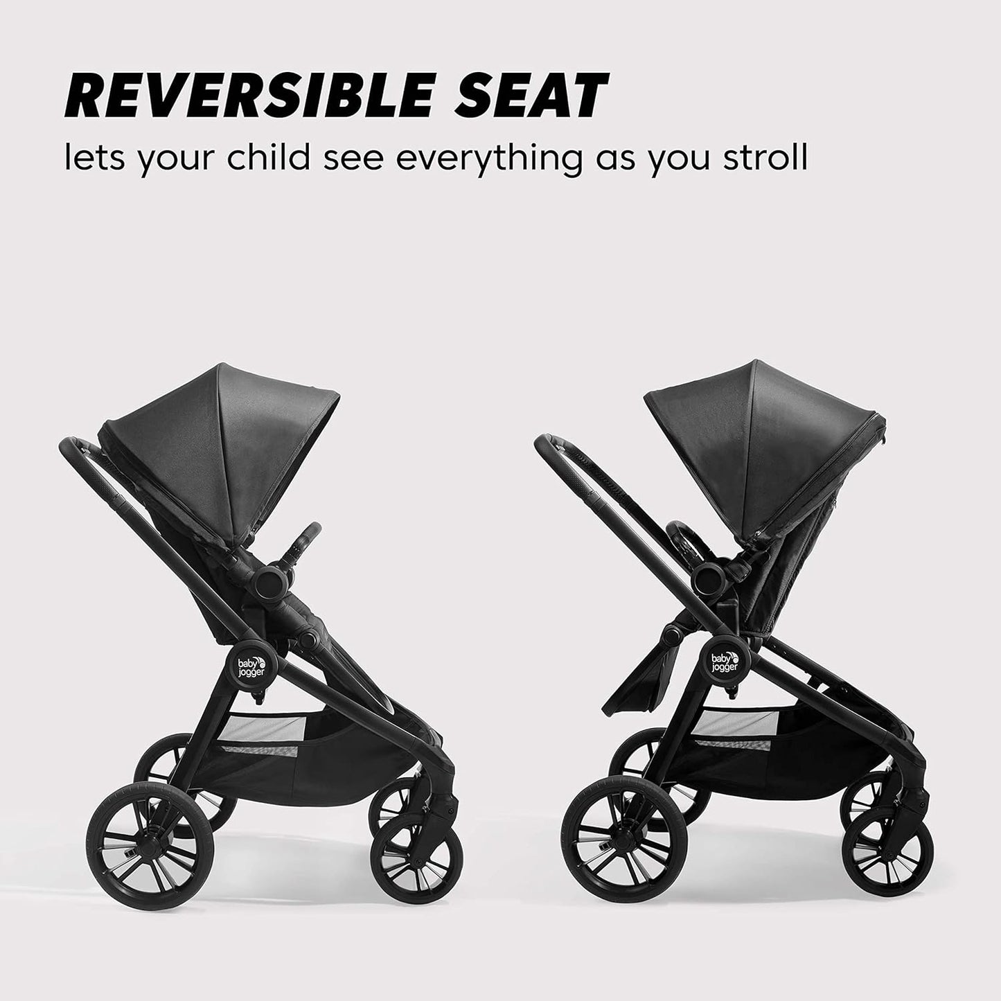 Baby Jogger City Sights Stroller - Convertible Stroller with Compact Fold Dark Slate